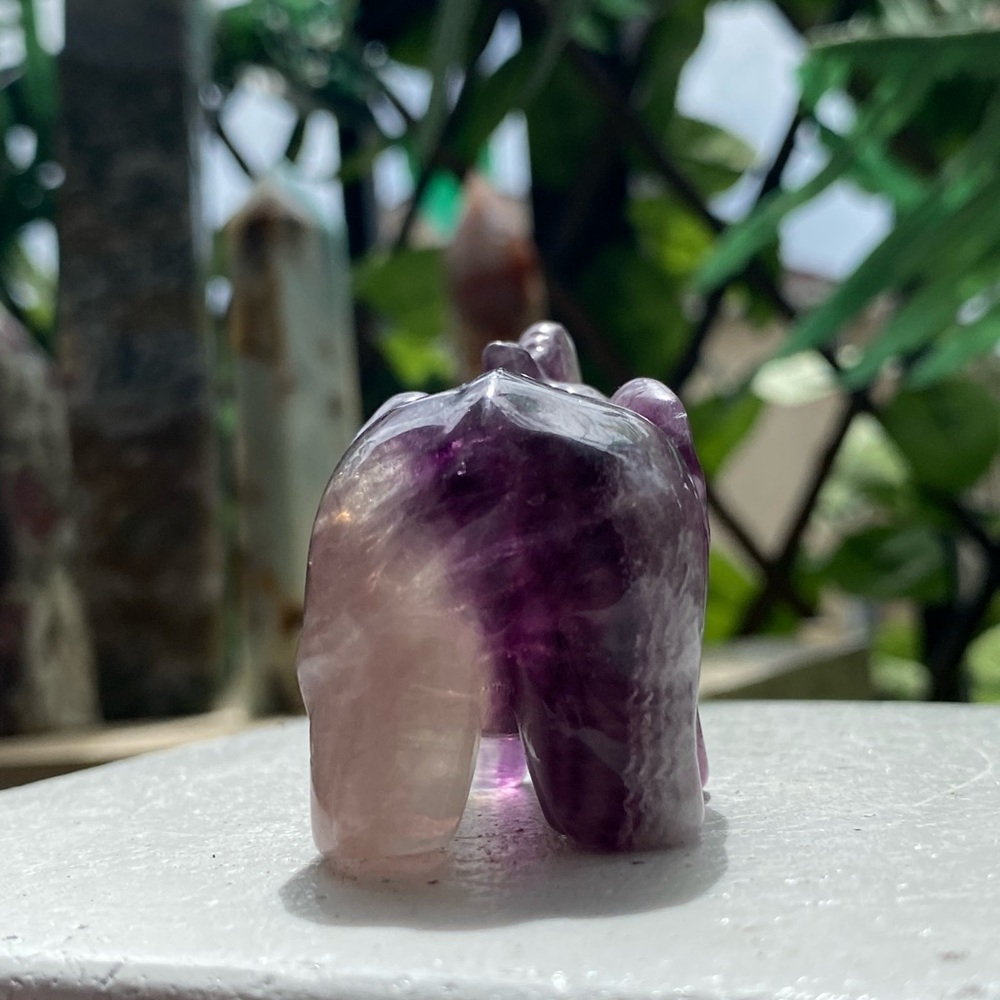Purple Crystal Fluorite Elephant - Picture 5 of 16